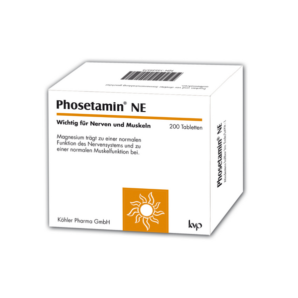 Phosetamin<sup>®</sup> NE Tabletten: Für starke Nerven, gesunde Muskeln und stabilen Blutdruck - 200 Stück